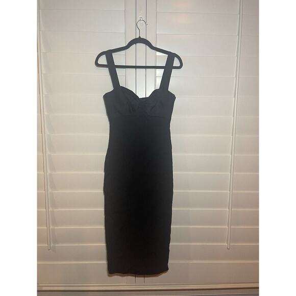 Ralph Lauren Collection Purple Label Black Cocktail Dress Satin Bow Midi Formal - Picture 7 of 11